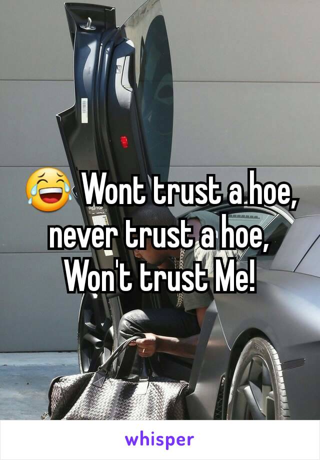 😂 Wont trust a hoe, never trust a hoe,
Won't trust Me!