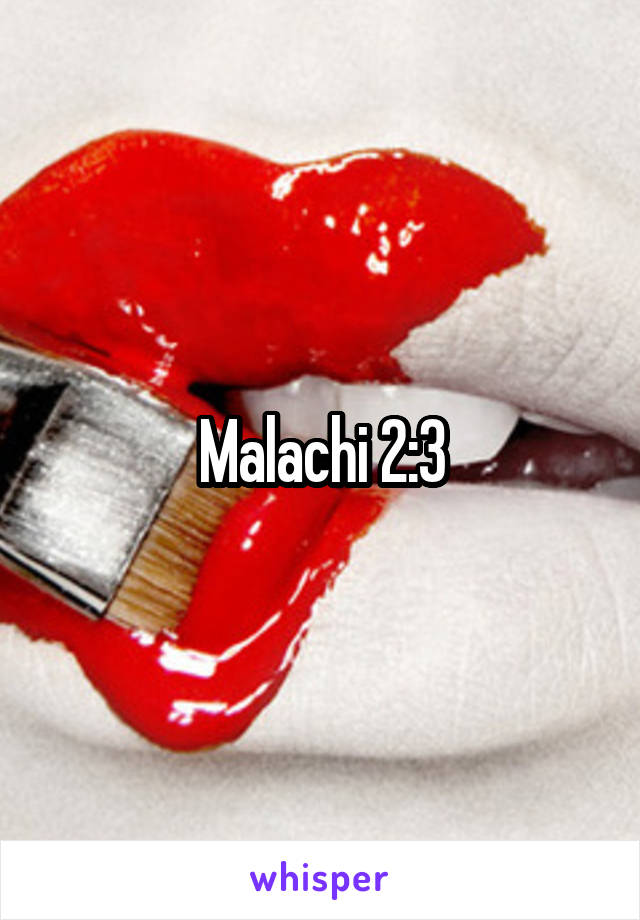 Malachi 2:3