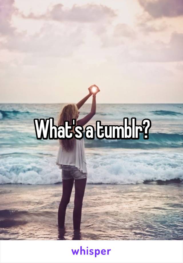 What's a tumblr?