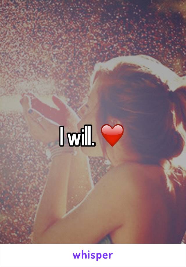 I will. ❤️