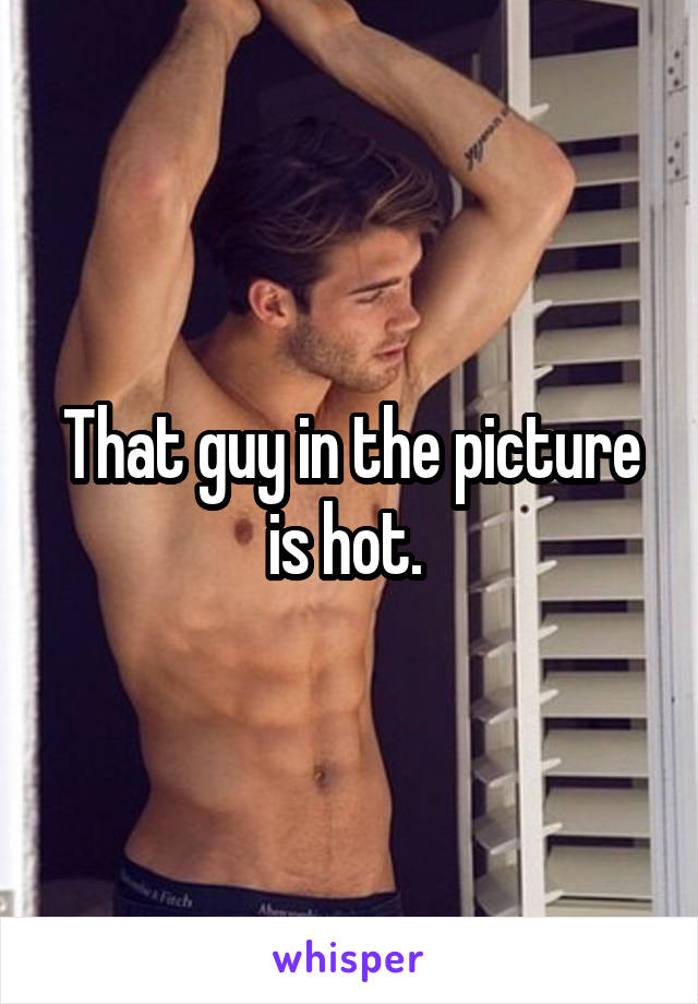 That guy in the picture is hot. 