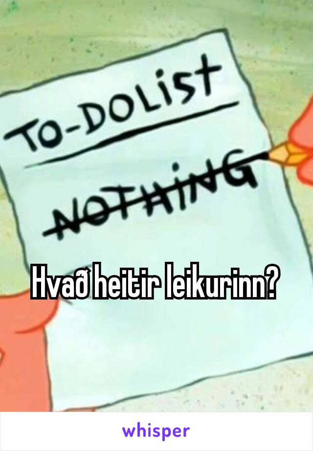 Hvað heitir leikurinn?
