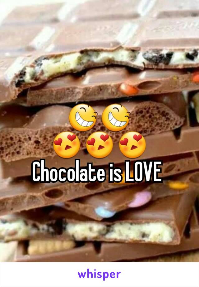 😆😆
😍😍😍
Chocolate is LOVE 