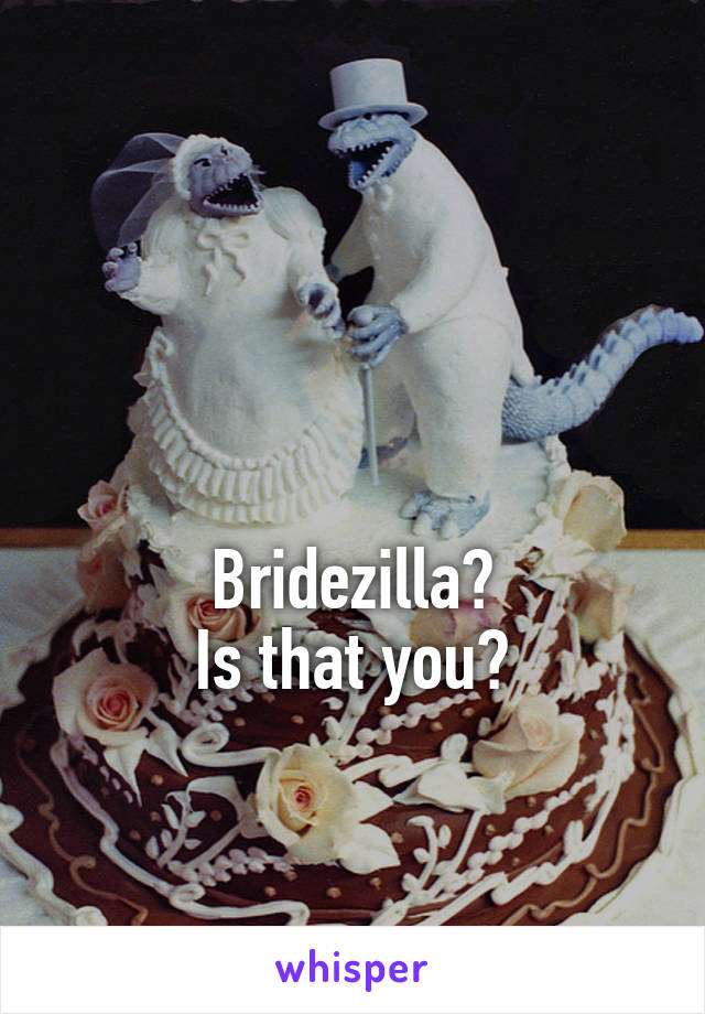 


Bridezilla?
Is that you?