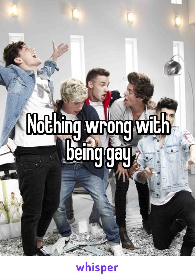 Nothing wrong with being gay