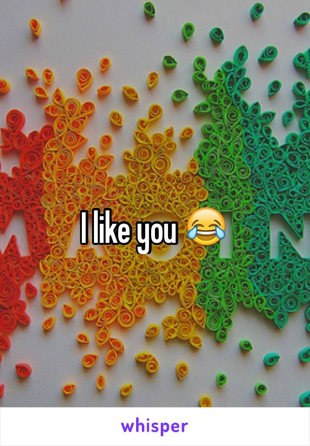 I like you 😂