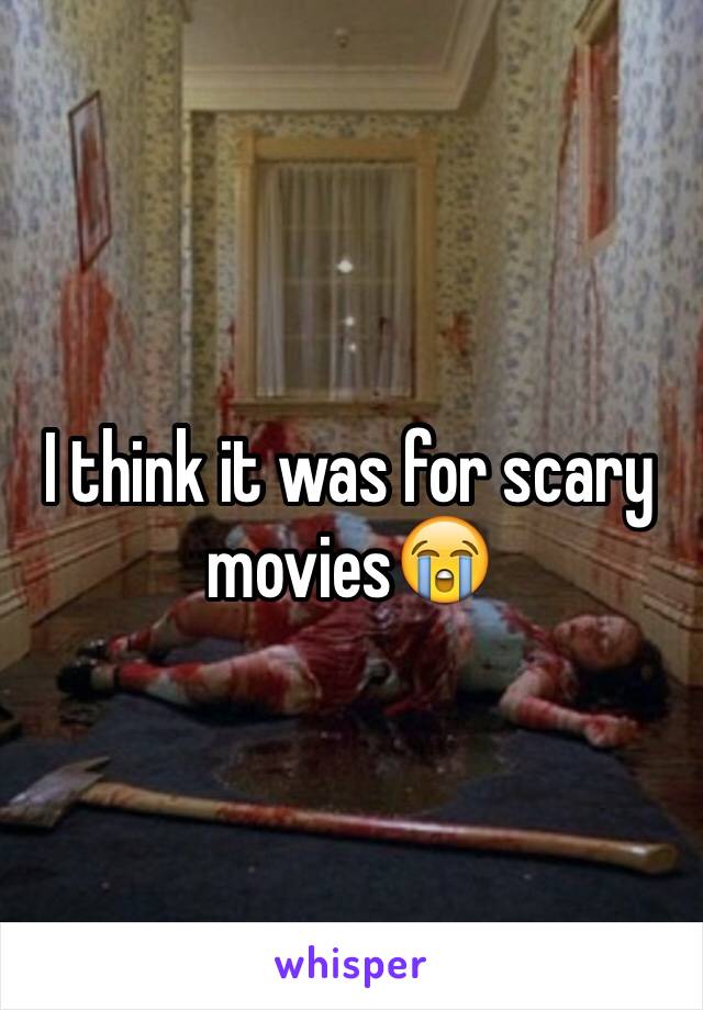 I think it was for scary movies😭