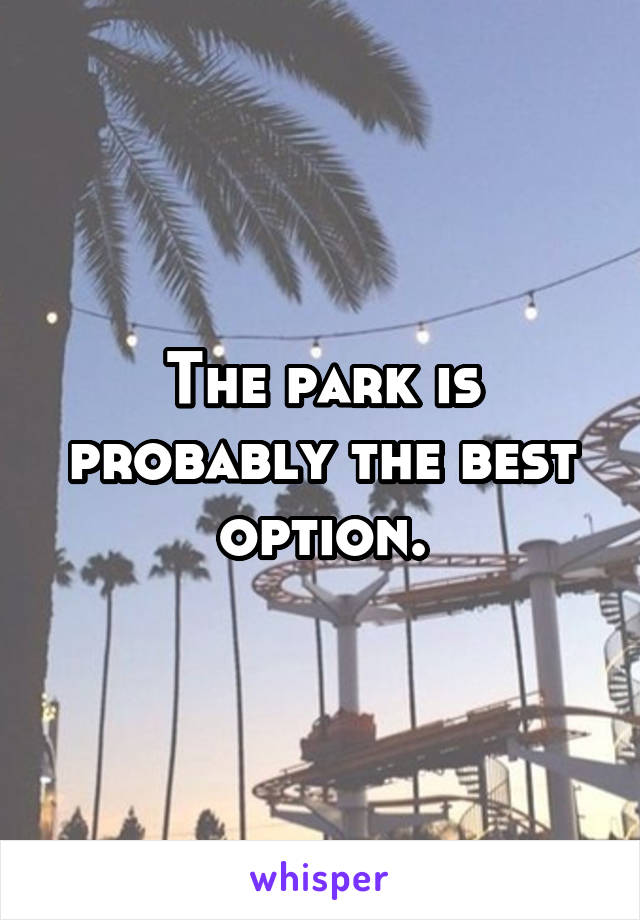 The park is probably the best option.