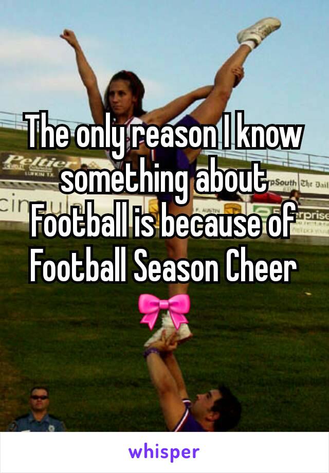 The only reason I know something about Football is because of Football Season Cheer🎀