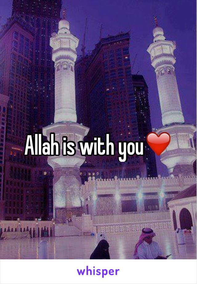 Allah is with you❤️