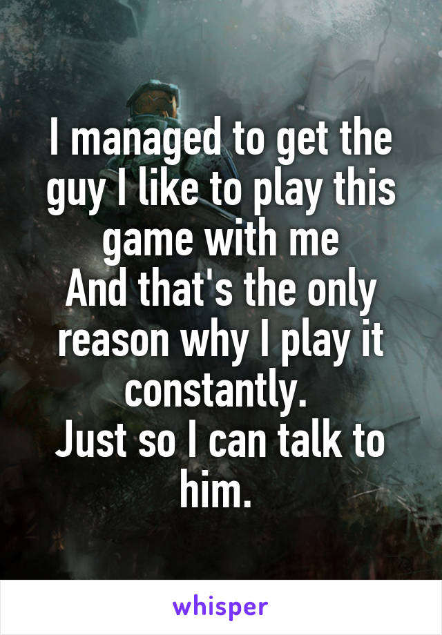 I managed to get the guy I like to play this game with me
And that's the only reason why I play it constantly. 
Just so I can talk to him. 