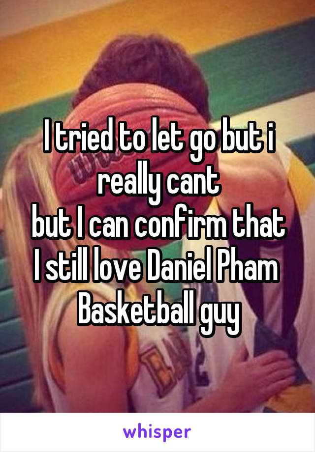 I tried to let go but i really cant
but I can confirm that
I still love Daniel Pham 
Basketball guy