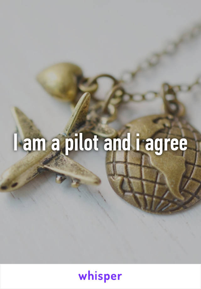 I am a pilot and i agree