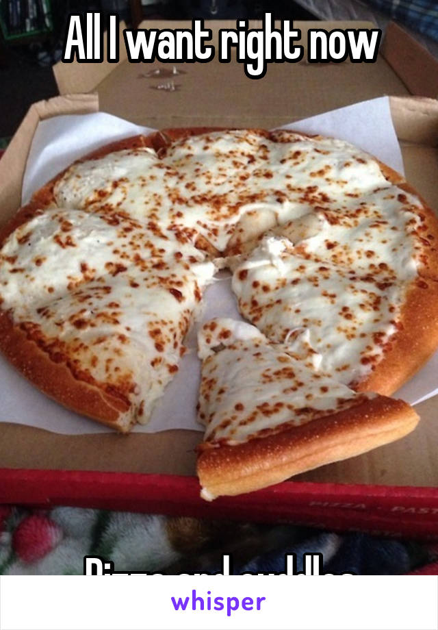 All I want right now








Pizza and cuddles