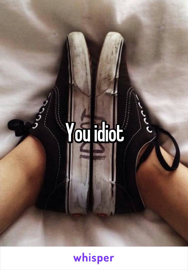 You idiot