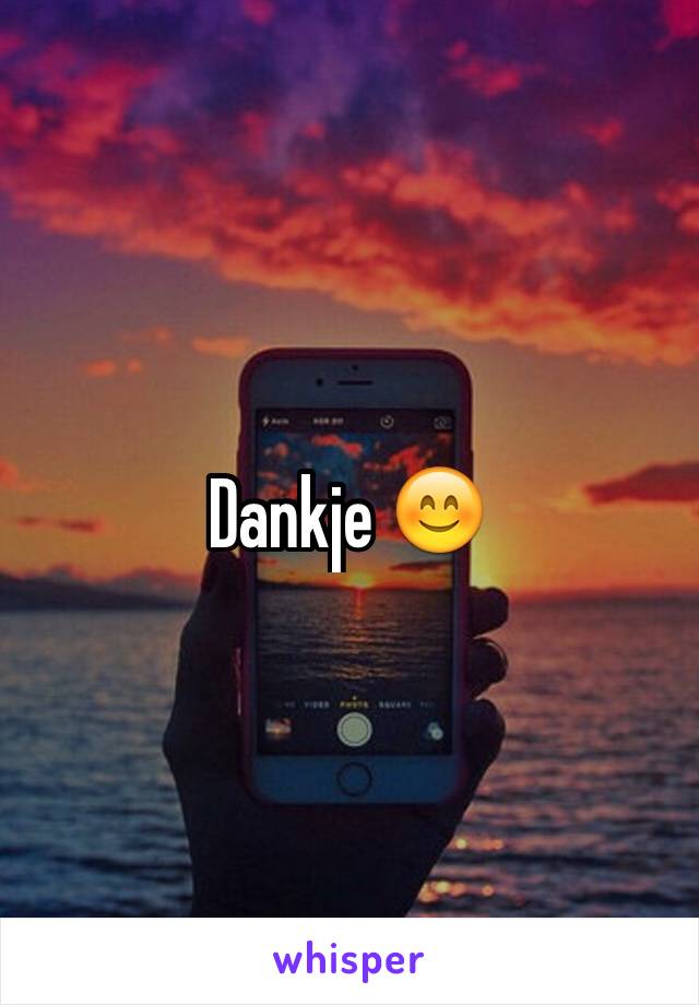 Dankje 😊