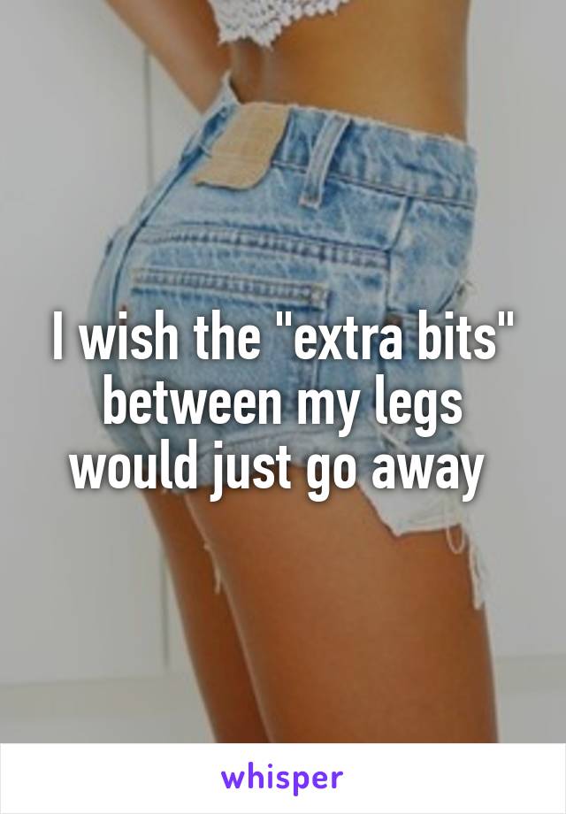 I wish the "extra bits" between my legs would just go away 