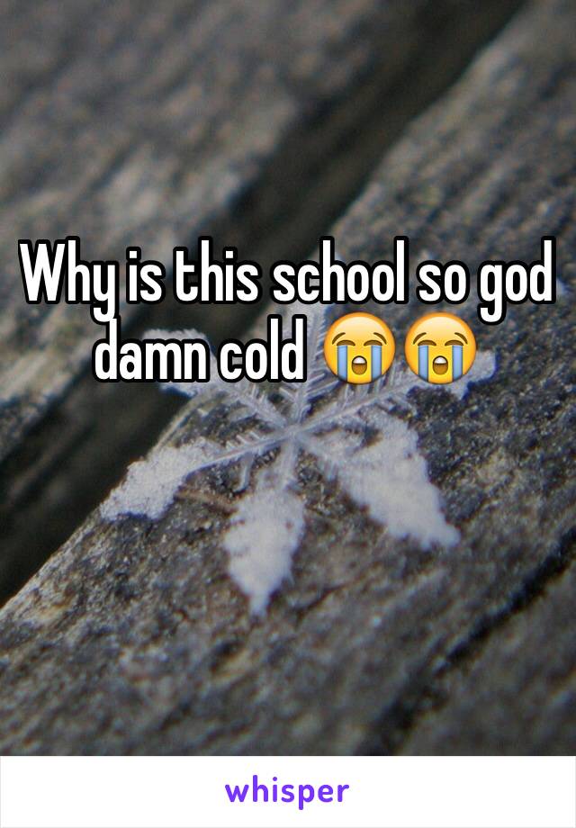 Why is this school so god damn cold 😭😭