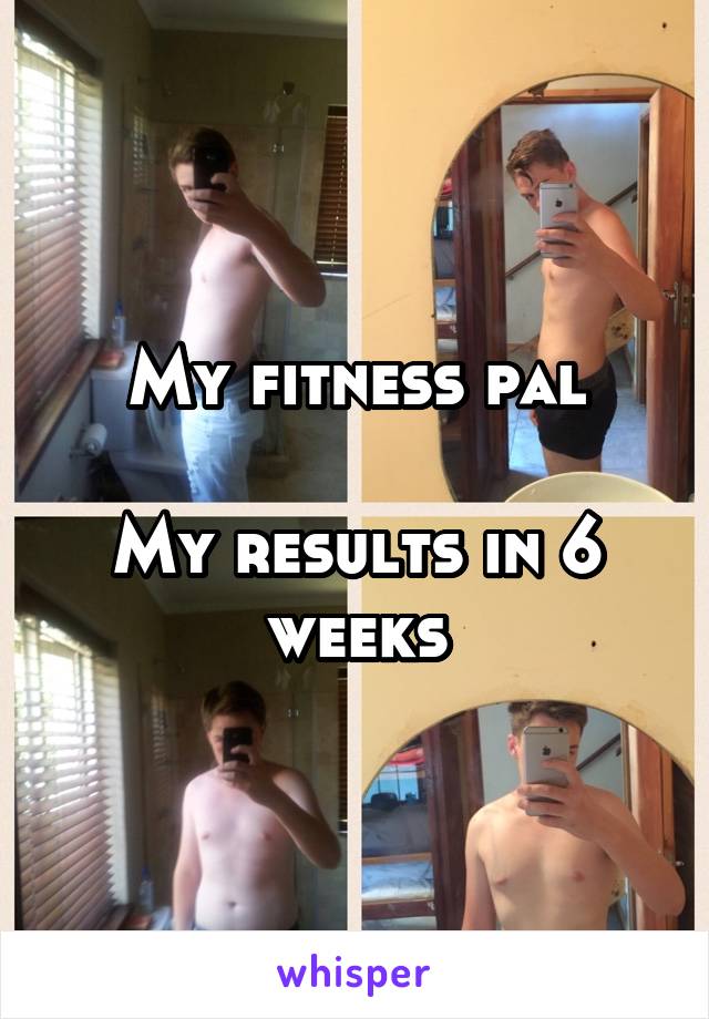 My fitness pal

My results in 6 weeks