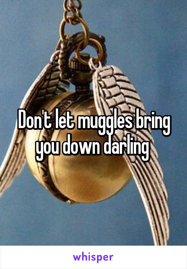 Don't let muggles bring you down darling 