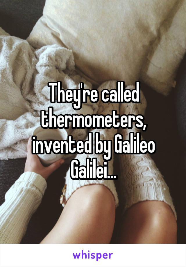 They're called thermometers, invented by Galileo Galilei...