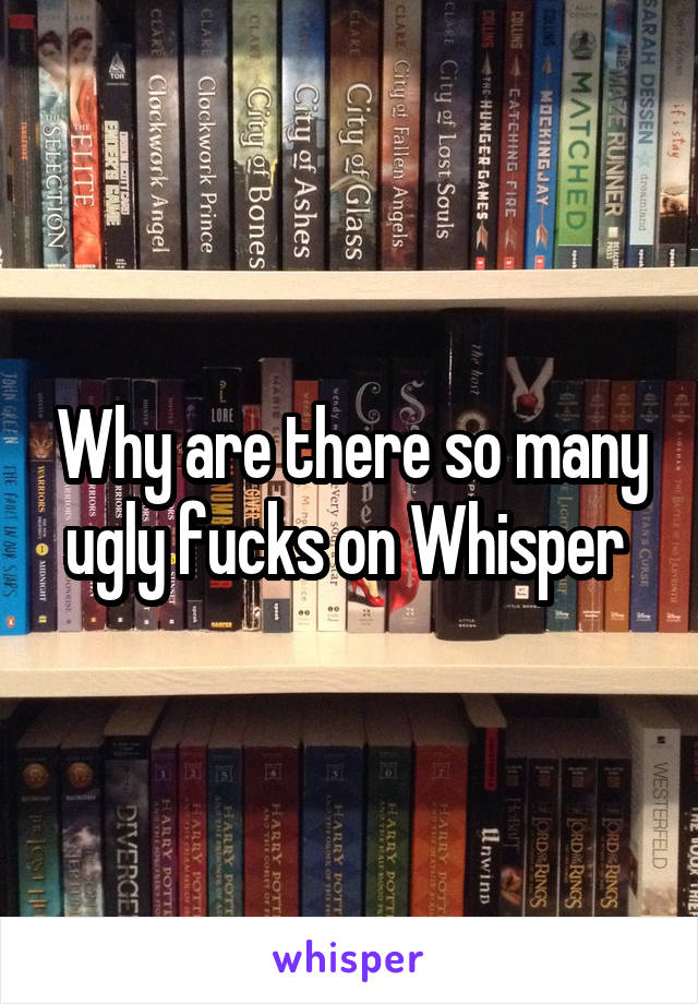 Why are there so many ugly fucks on Whisper 