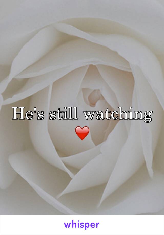 He's still watching ❤️