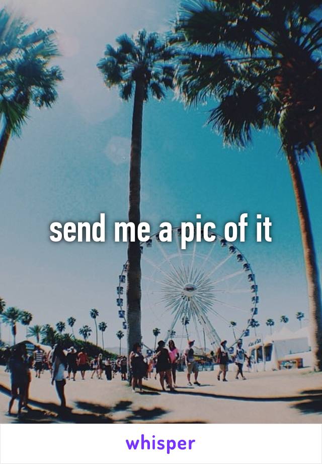 send me a pic of it