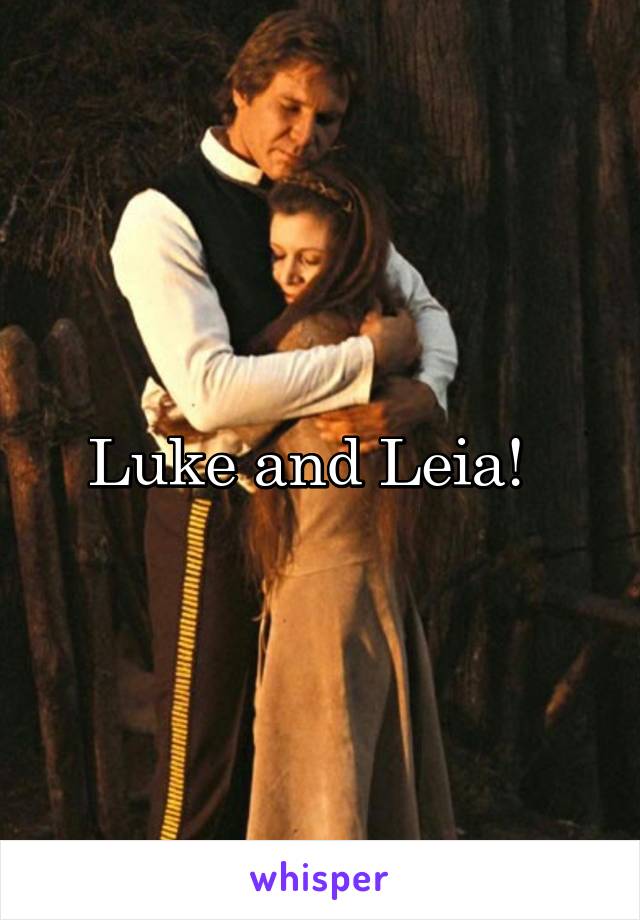 Luke and Leia!  