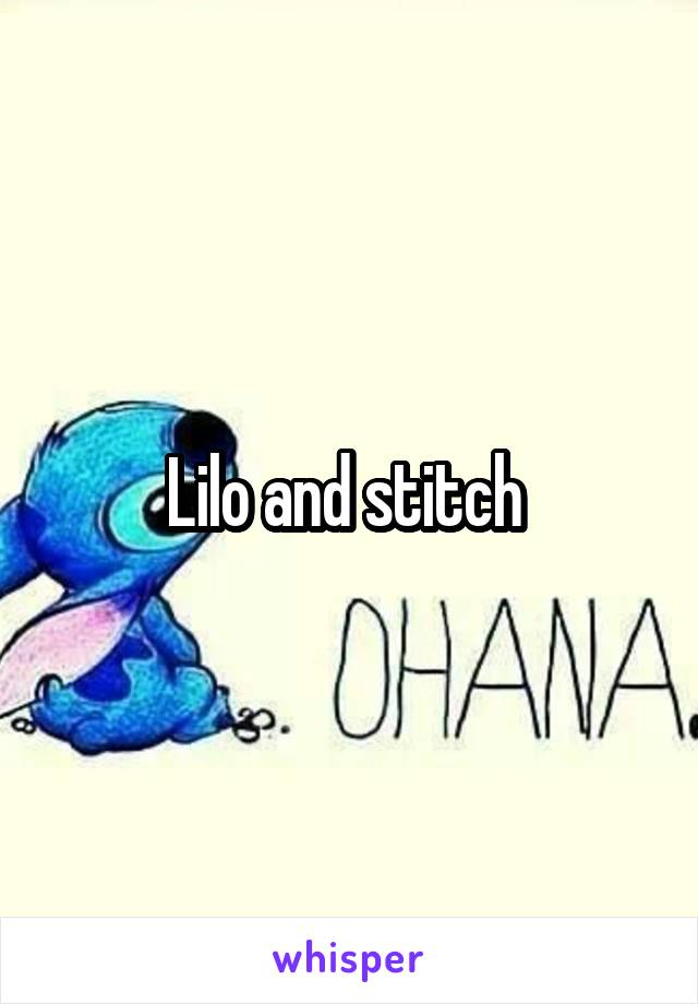 Lilo and stitch 