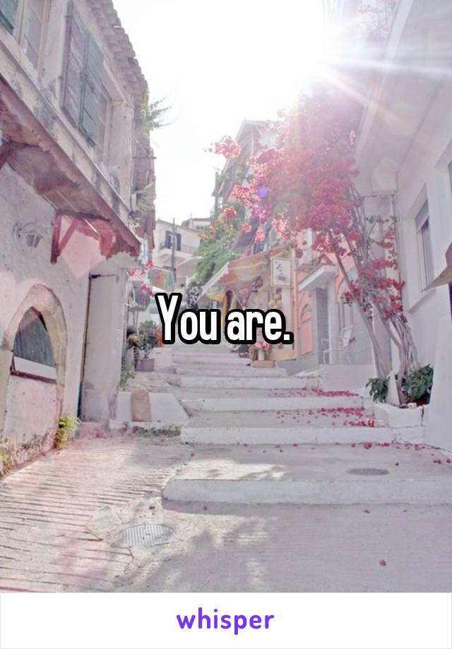 You are. 