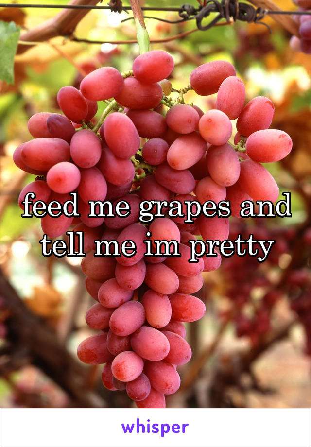feed me grapes and tell me im pretty