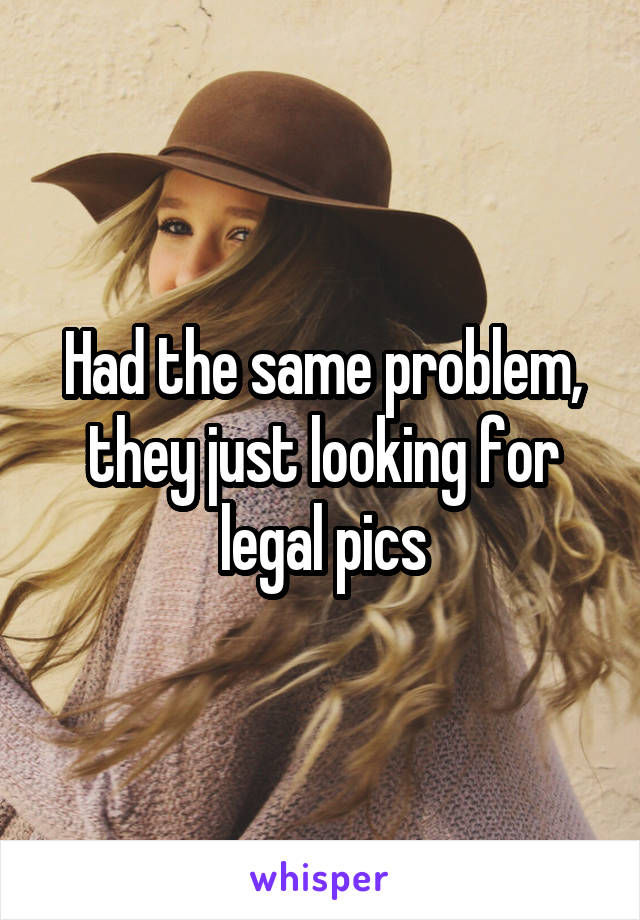 Had the same problem, they just looking for legal pics