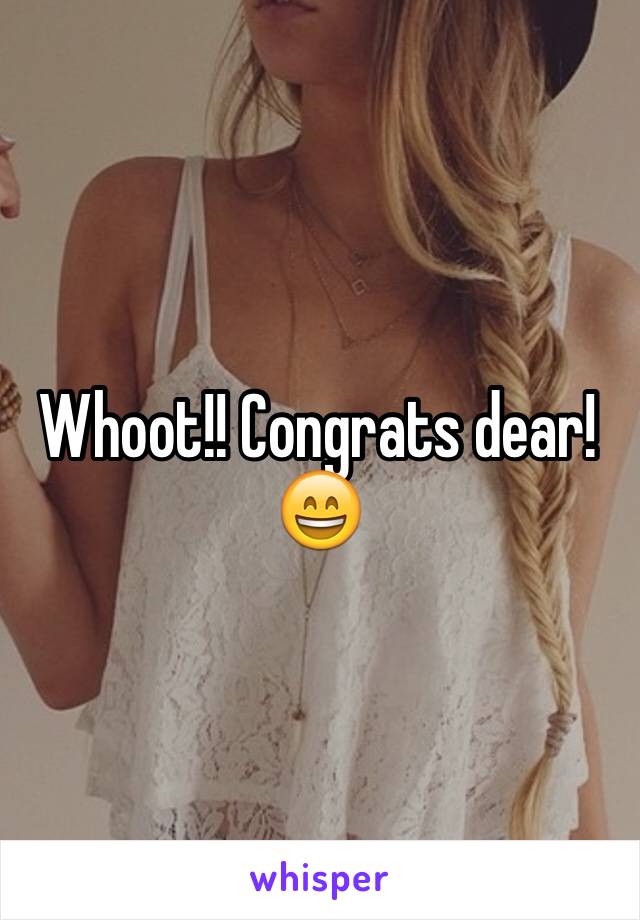 Whoot!! Congrats dear! 😄
