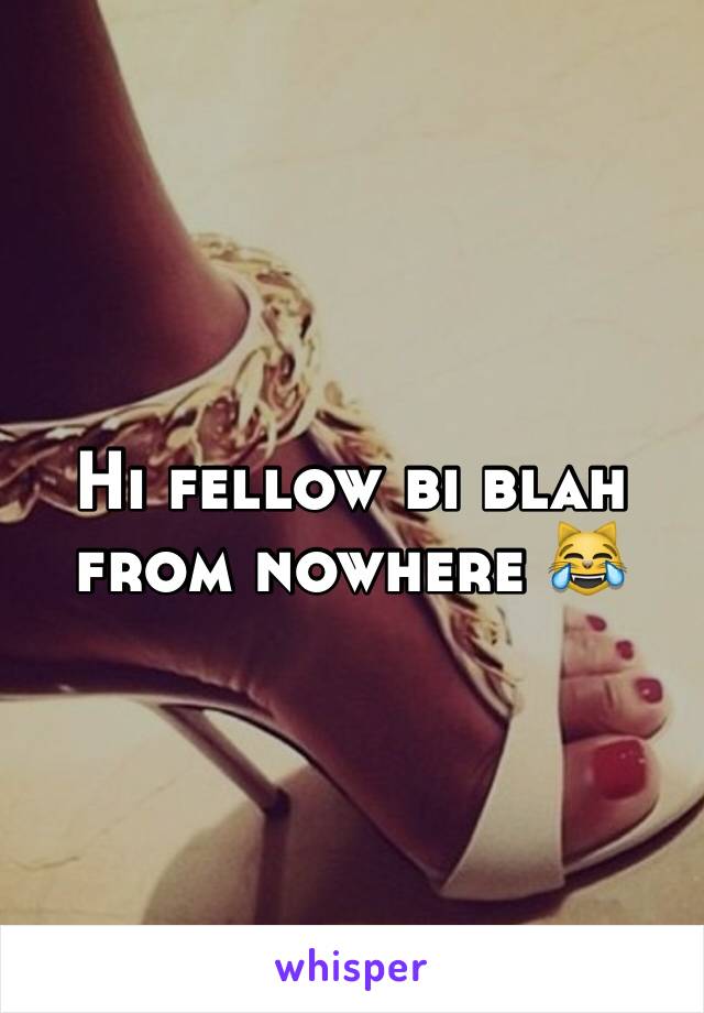 Hi fellow bi blah from nowhere 😹