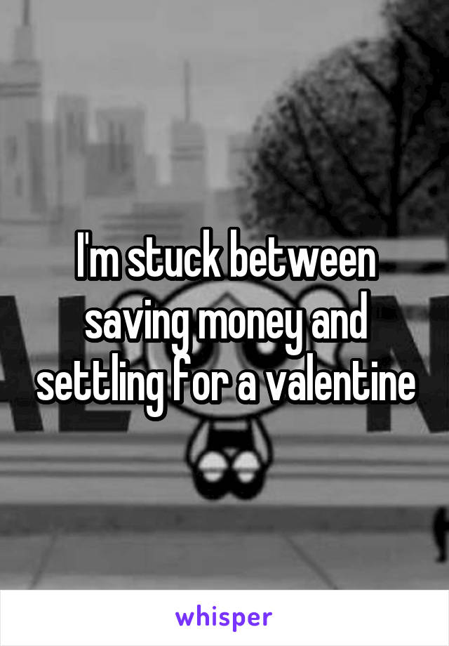 I'm stuck between saving money and settling for a valentine