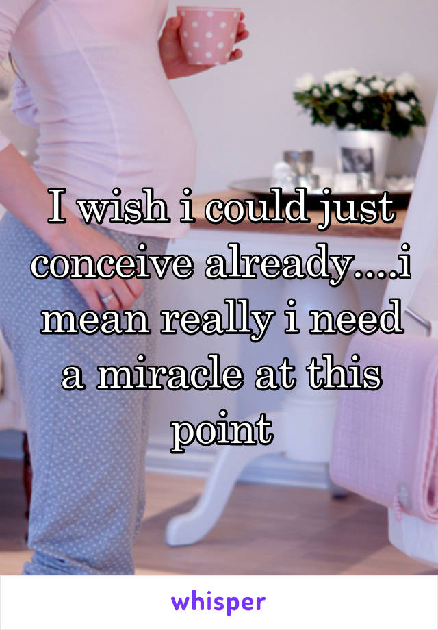 I wish i could just conceive already....i mean really i need a miracle at this point
