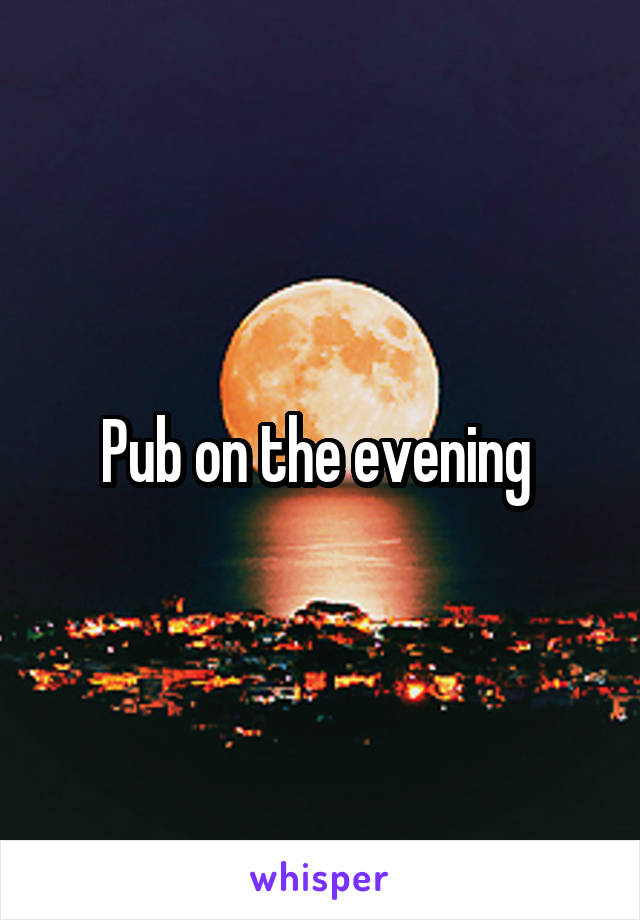 Pub on the evening 