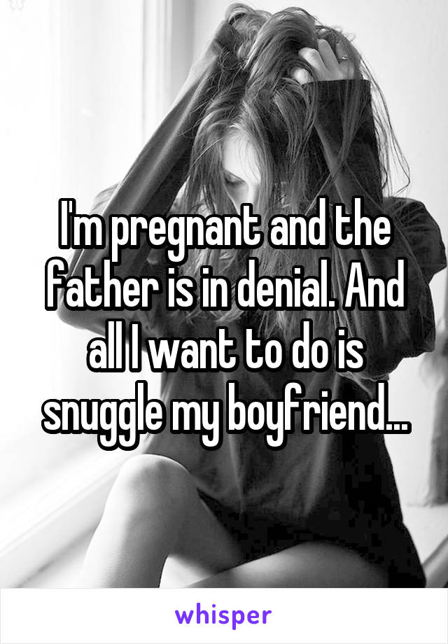 I'm pregnant and the father is in denial. And all I want to do is snuggle my boyfriend...
