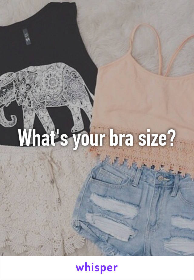 What's your bra size?