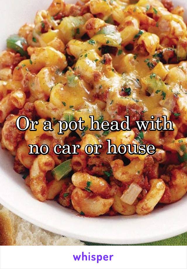 Or a pot head with no car or house 