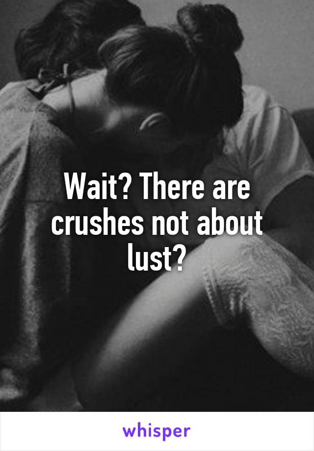 Wait? There are crushes not about lust?