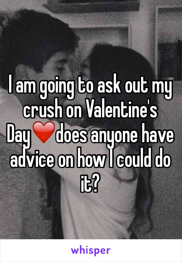 I am going to ask out my crush on Valentine's Day❤️does anyone have advice on how I could do it?