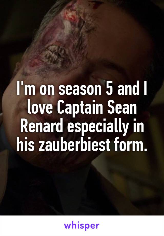I'm on season 5 and I love Captain Sean Renard especially in his zauberbiest form.
