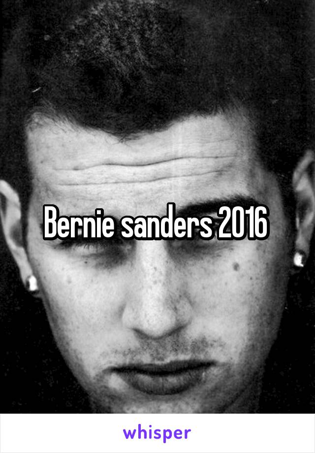 Bernie sanders 2016 