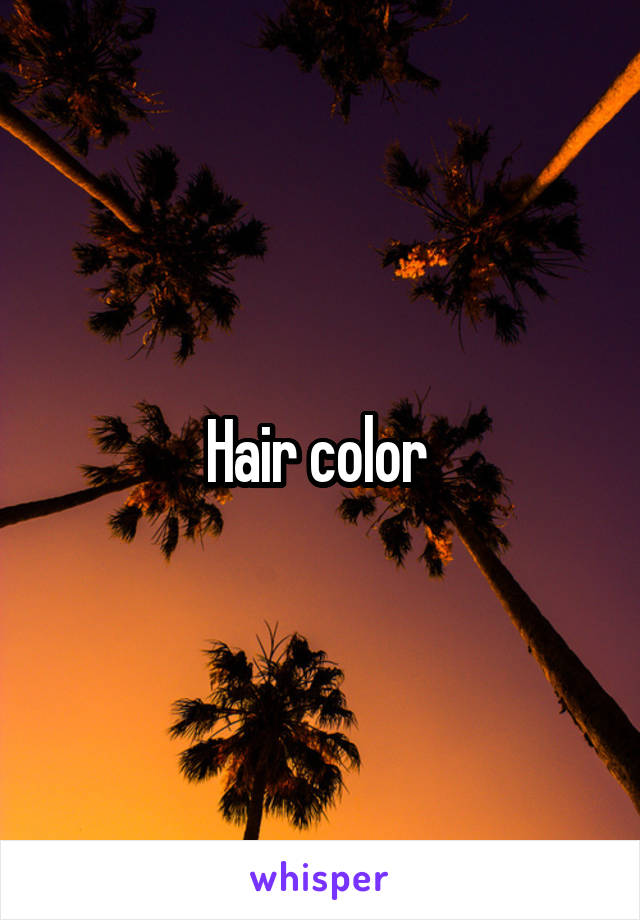 Hair color 