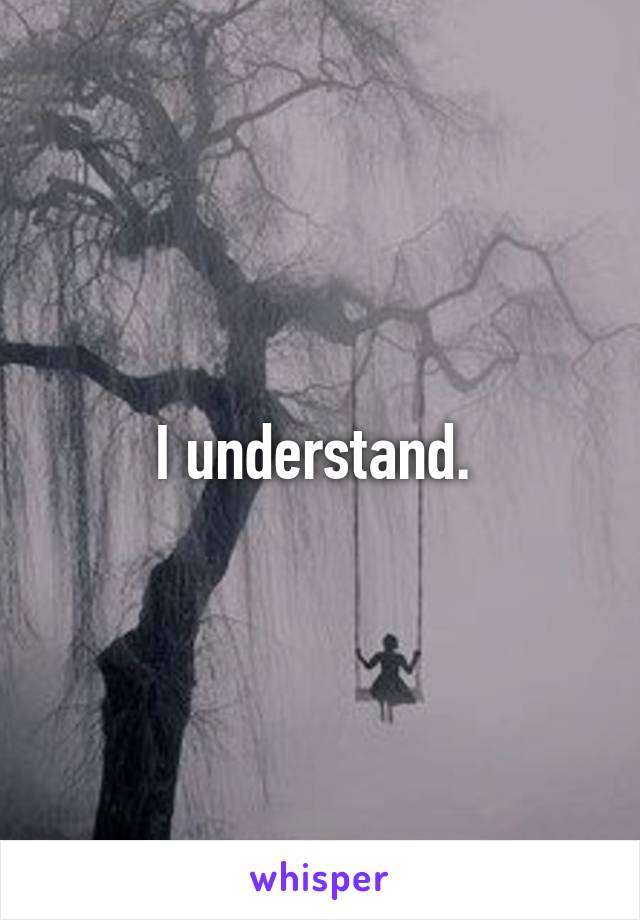 I understand. 