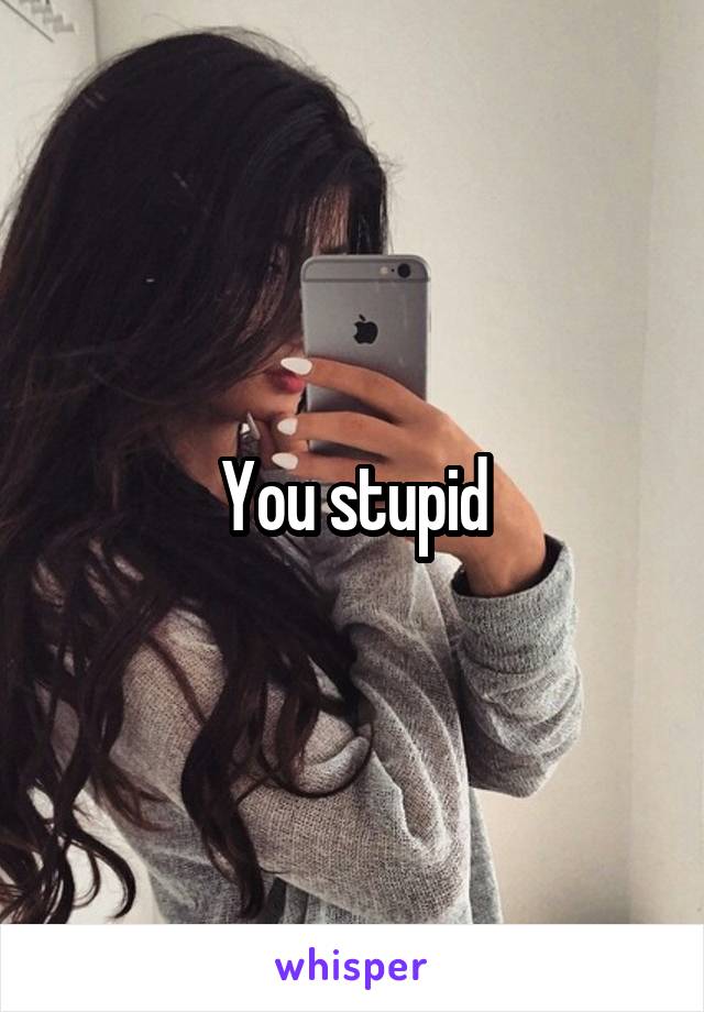 You stupid
