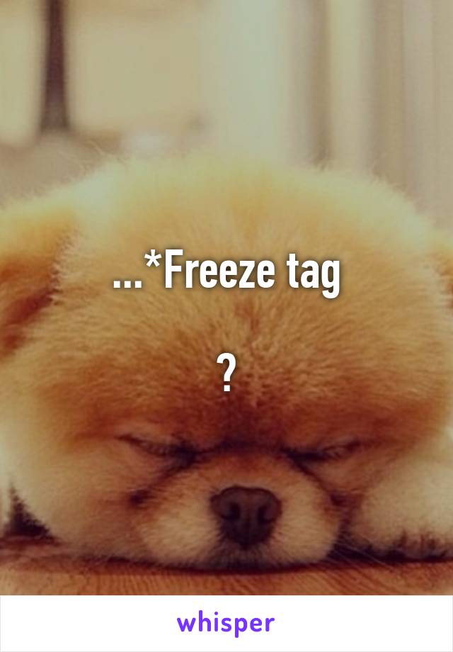 ...*Freeze tag

?