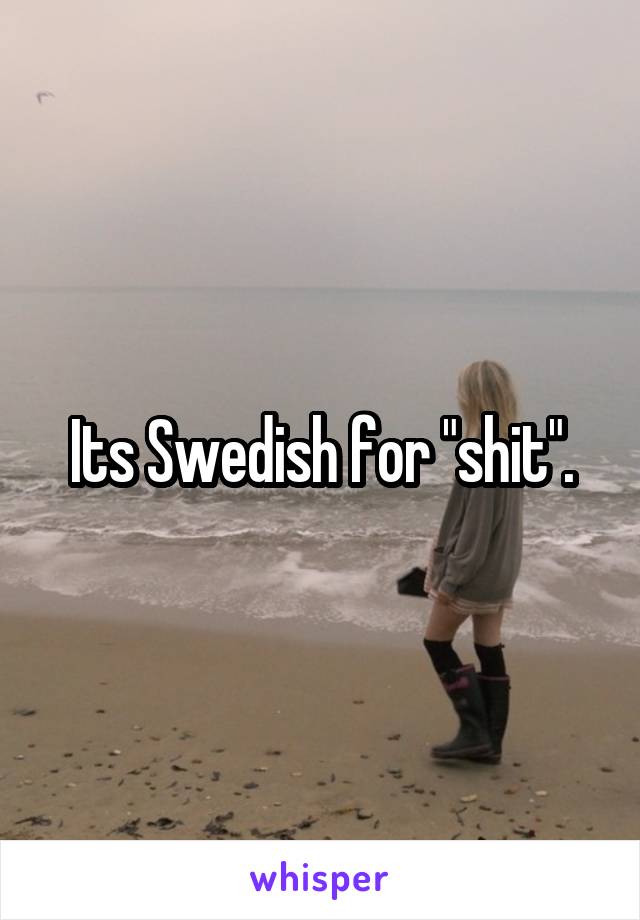 Its Swedish for "shit".